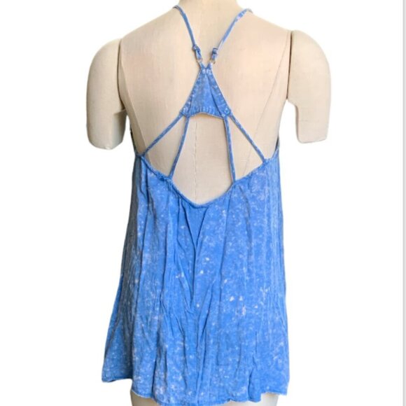 En Creme Embroidered Swing Trapeze Racerback Tank Top Sz S #19B - Picture 5 of 9